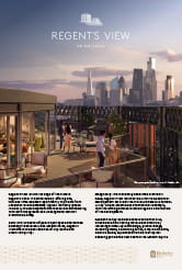 Front cover page for the Regent's View Development Factsheet
