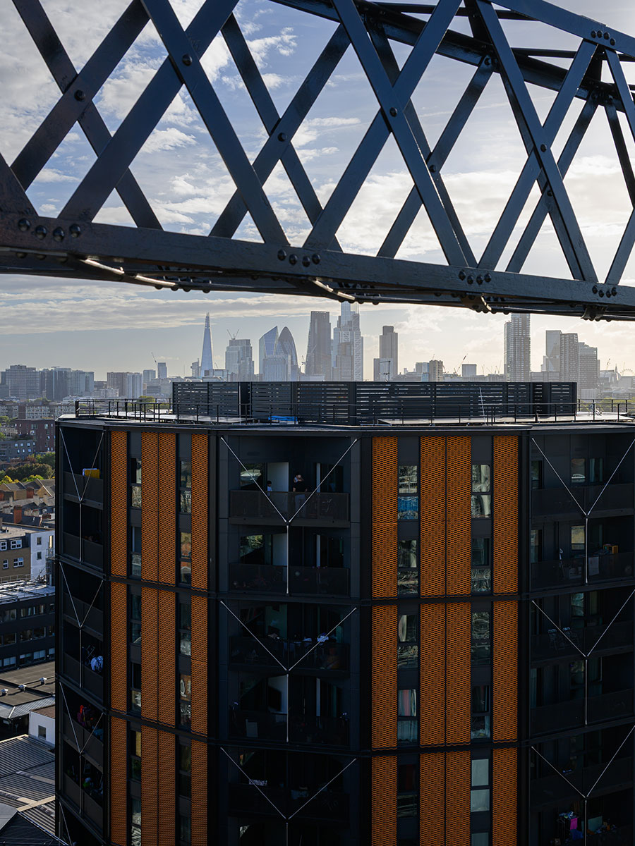 Regent's View, exterior image, high-angle view of the apartments