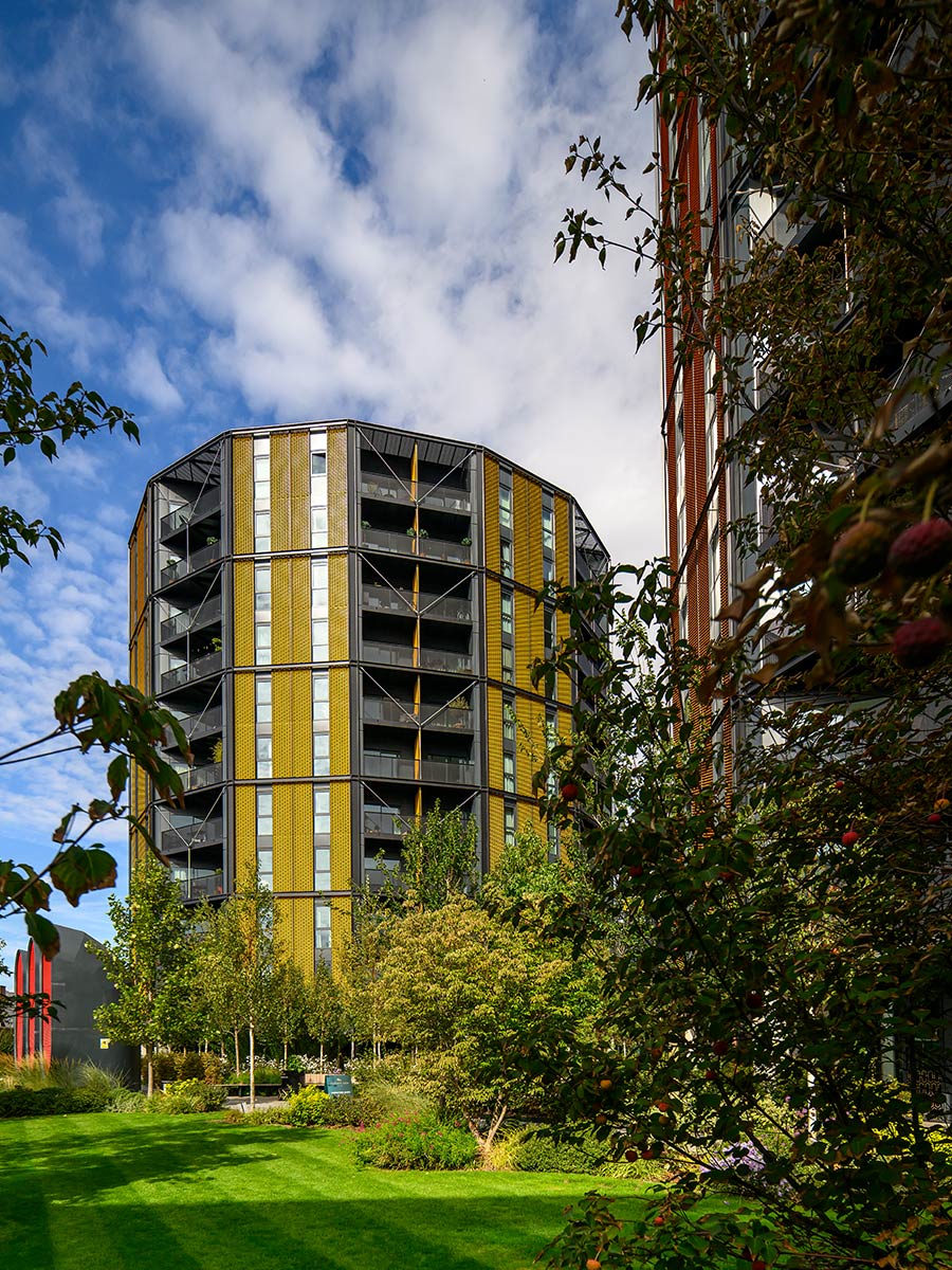 Regent's View, exterior image, view of apartments surrounded by greenery
