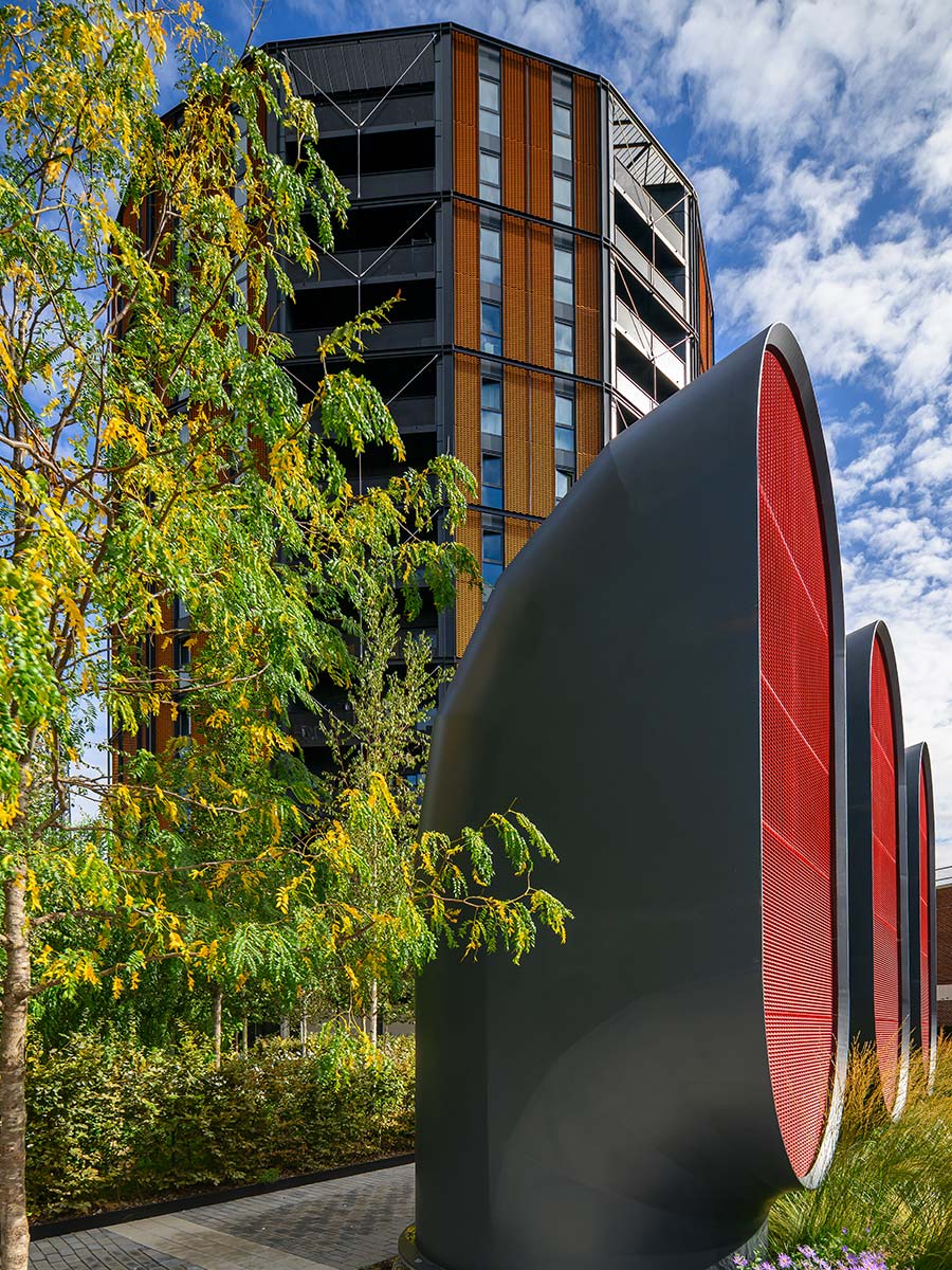 Regent's View, exterior image, view of apartments surrounded by greenery
