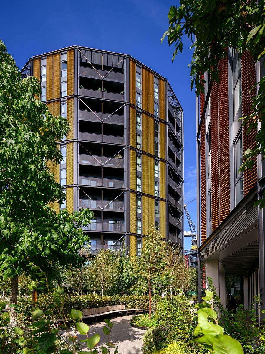 Regent's View, exterior image, view of apartments surrounded by greenery