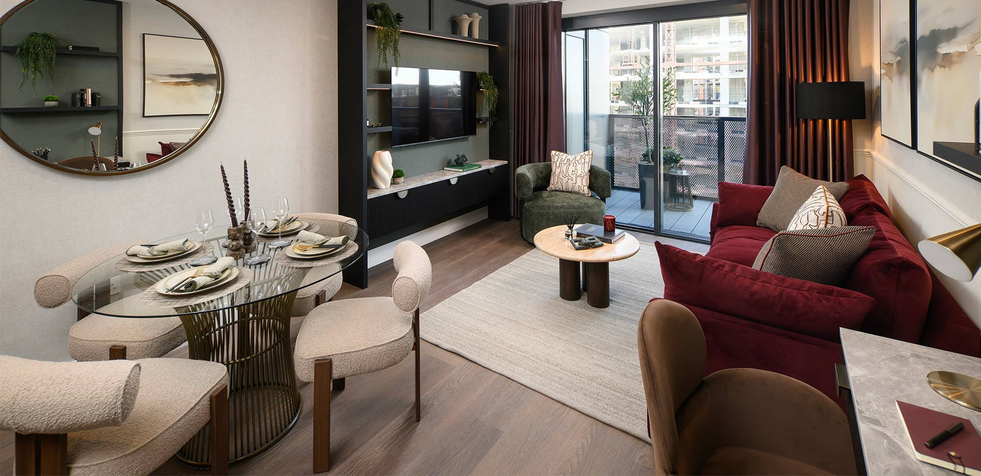 An interior Dining / Living image at Regent's View showhome