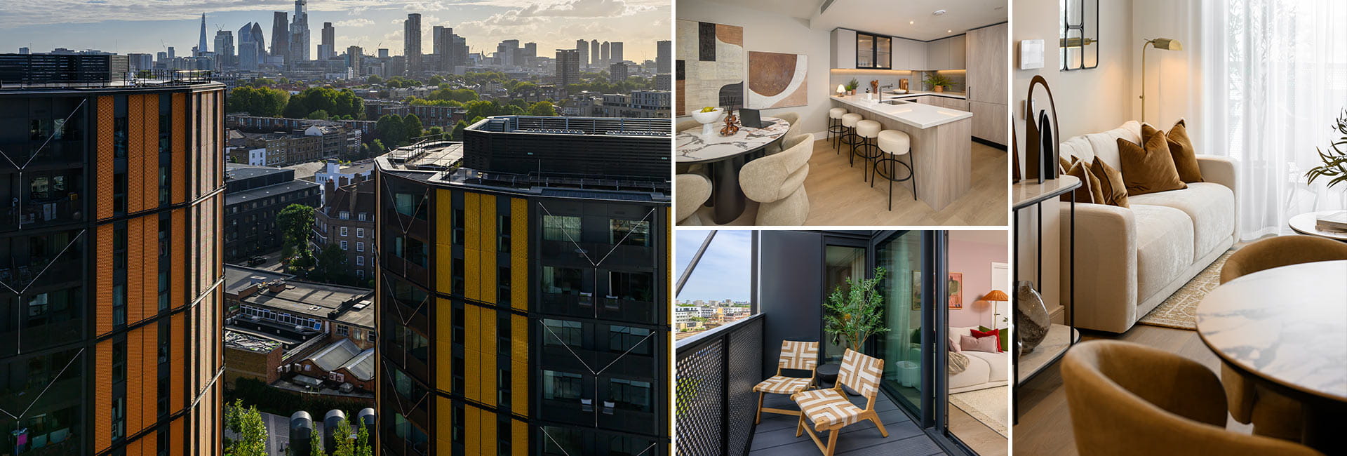 A montage of internal and external images at Regents View