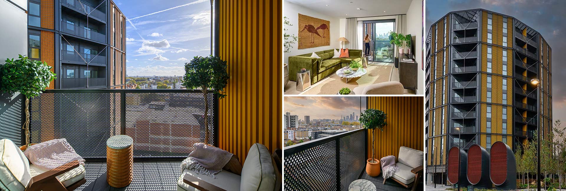 A montage of images from The Wright Building at Regent's View