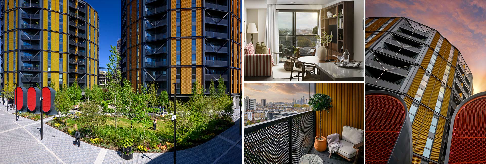 A montage of internal and external images at Regents View