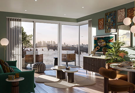 Image of a living room situated within a Riverside home at Royal Arsenal Riverside
