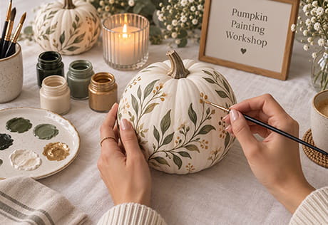 Pumpkin painting at Royal Arsenal Riverside