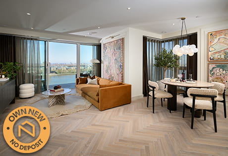 An interior Living / Dining Area at Royal Arsenal Riverside