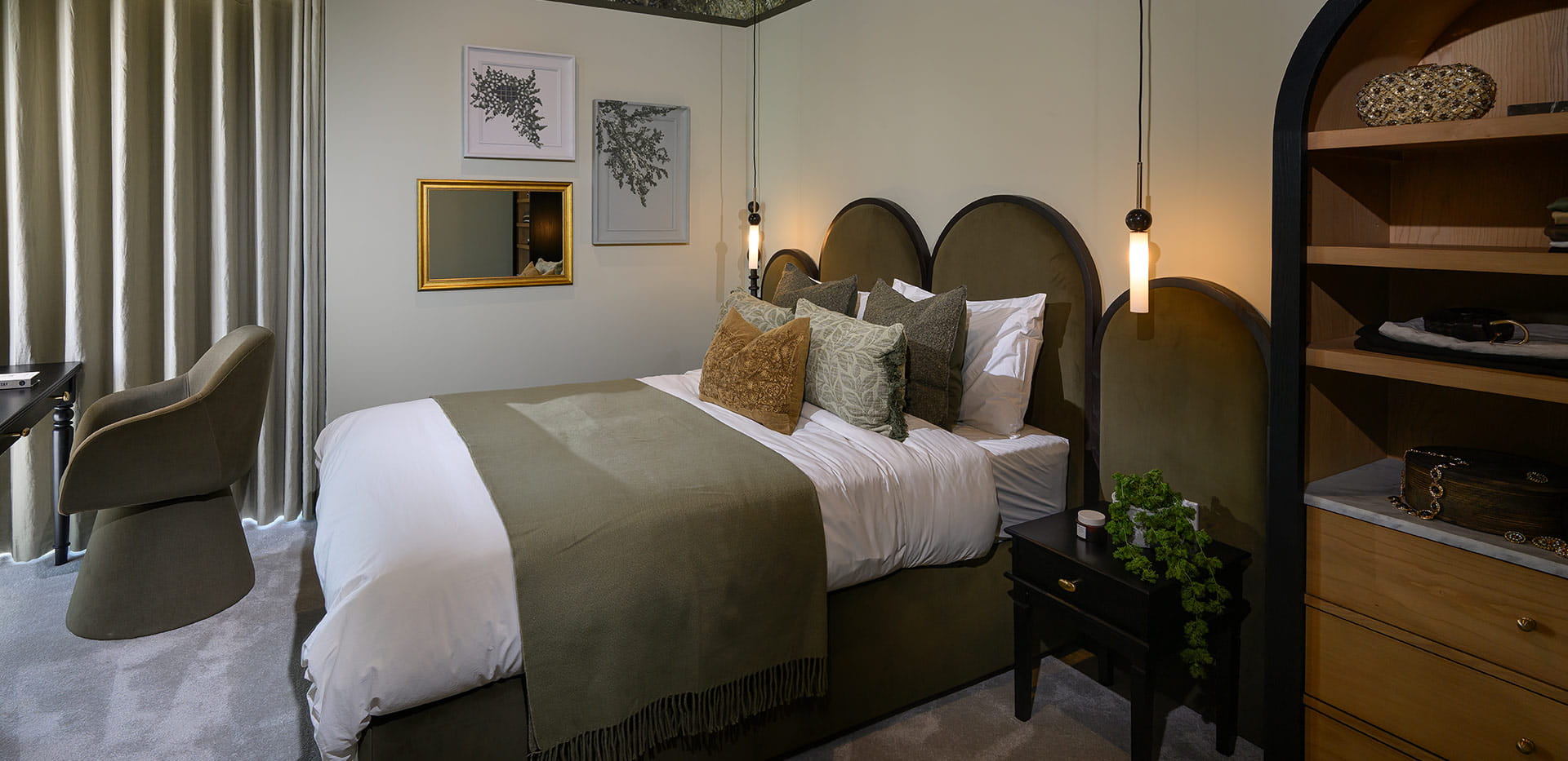 Royal Arsenal Riverside, The Apsley Showhome, spacious bedroom