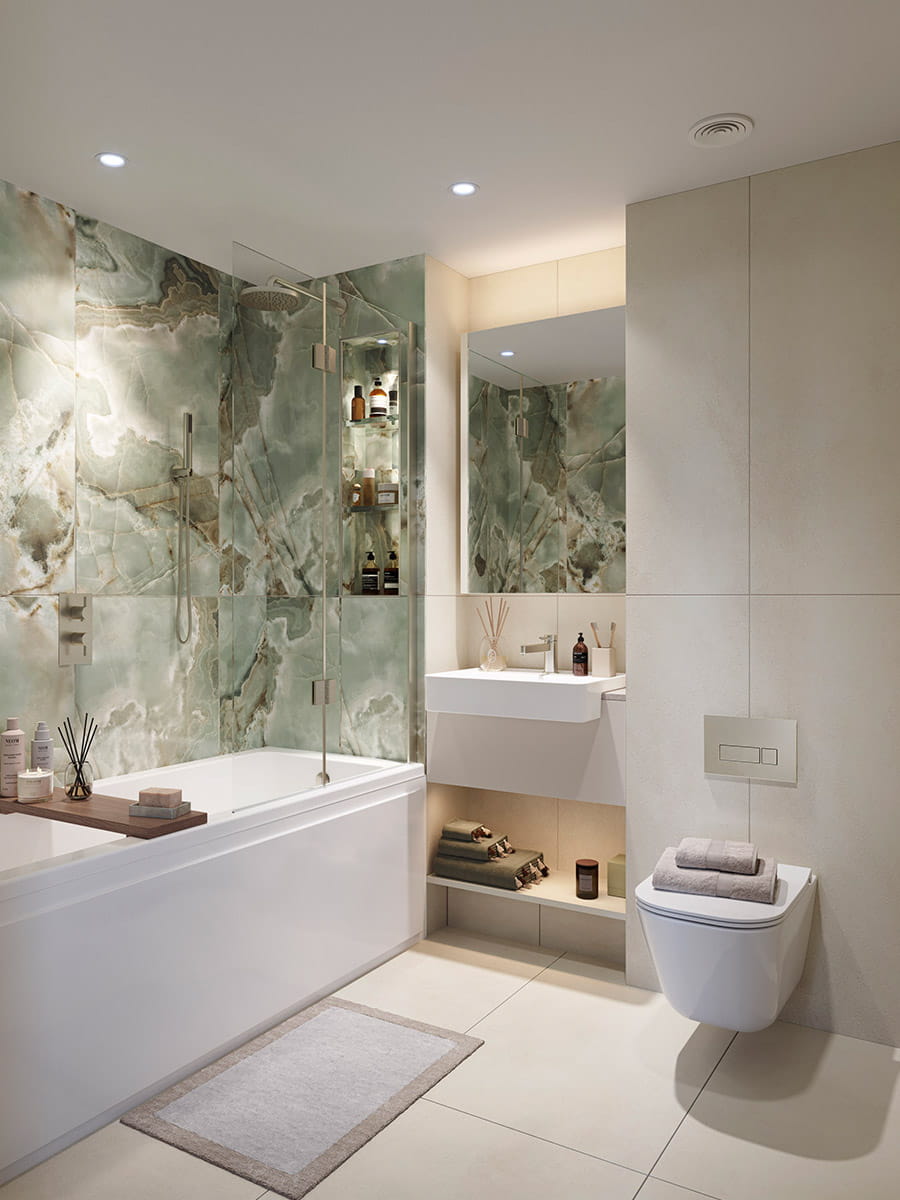 A bathroom from a showhome at The Maribor