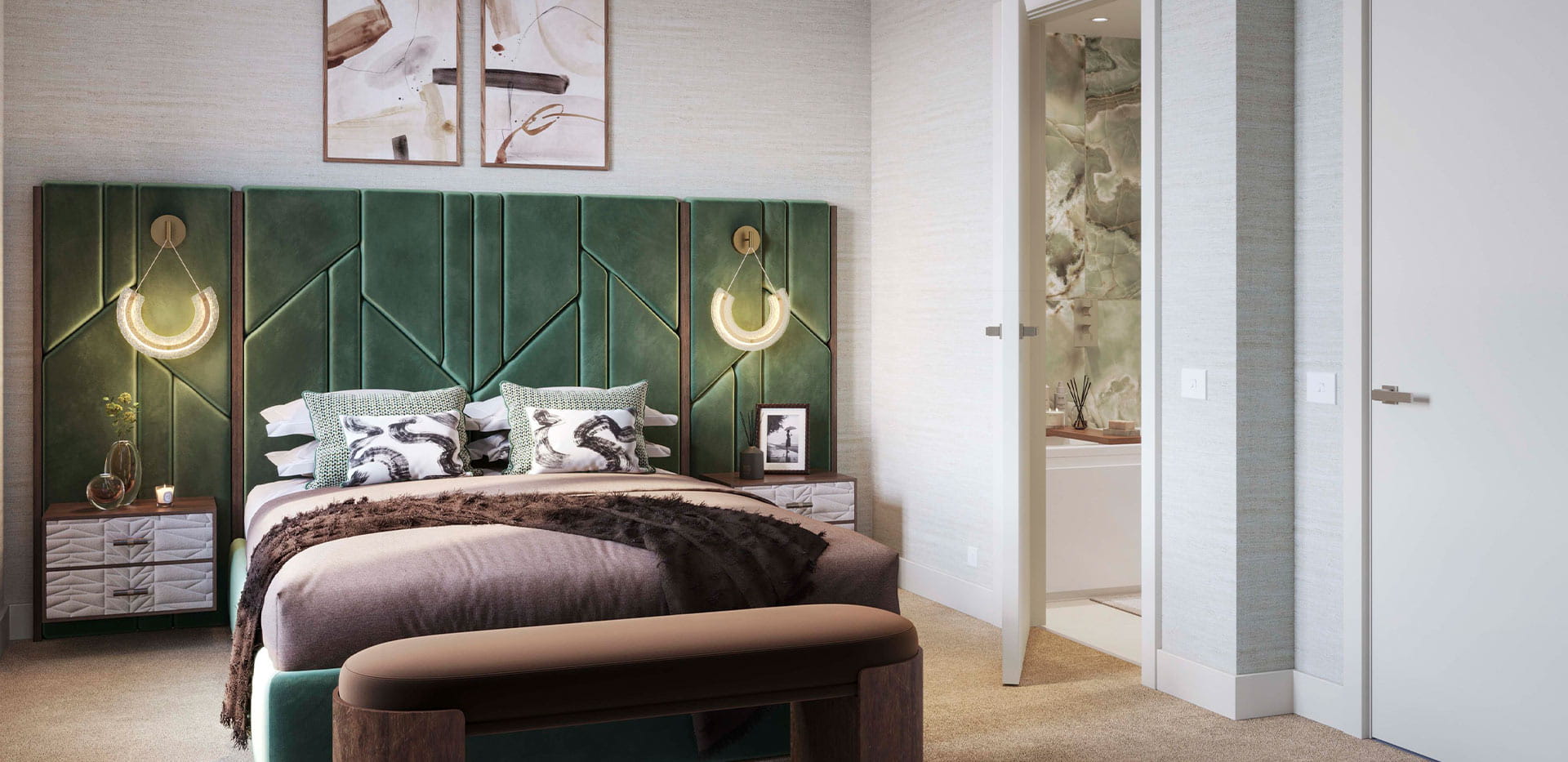 An image of a bedroom at a showhome from The Maribor