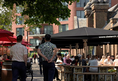 Residents enjoying facilities at Royal Arsenal Riverside