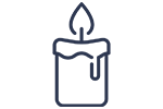 Blue candle icon
