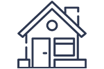 An icon showing a house