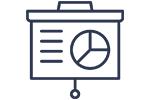 An icon showing a presentation