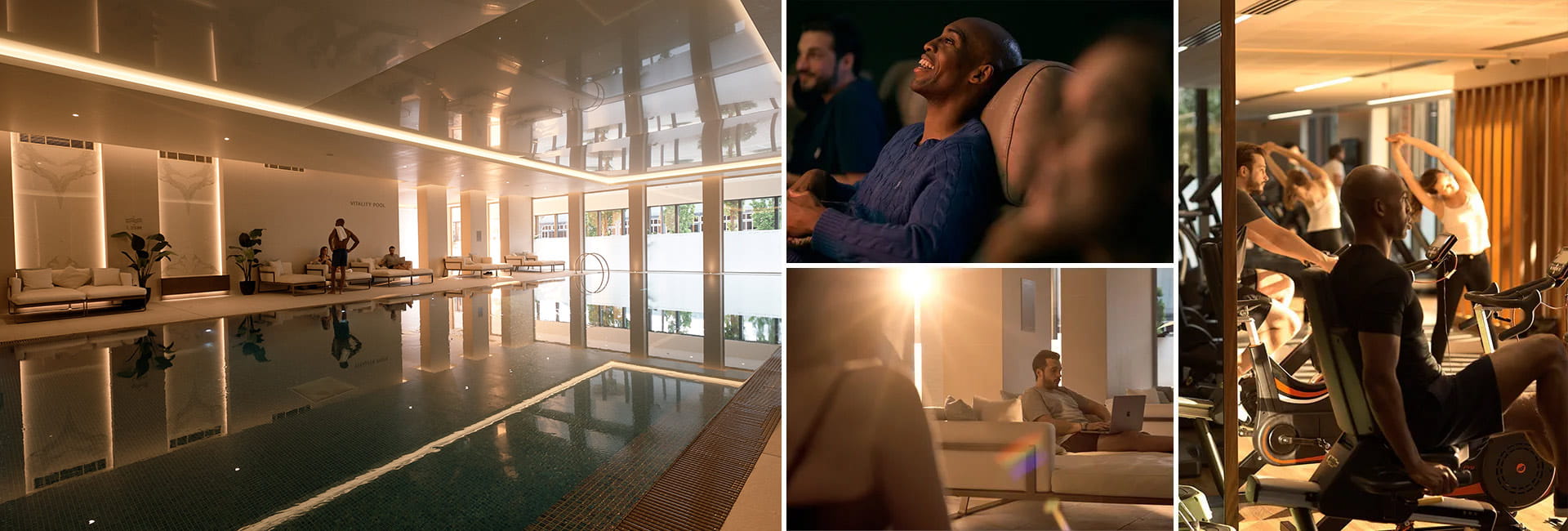 The Waterside Club header image with several photos of the facilities