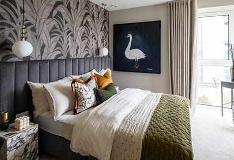An interior Bedroom image of the Sailors Wharf Showhome