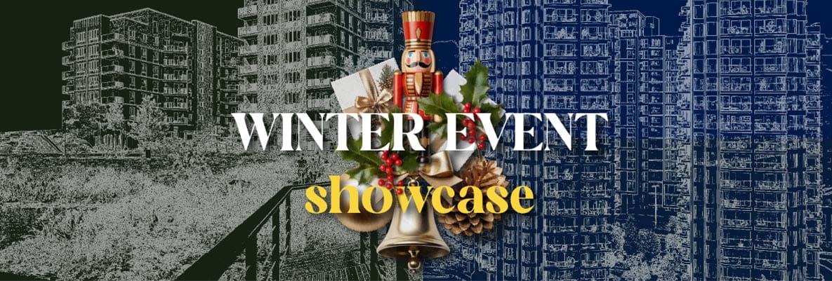 An illustration of Kidbrooke Village and Royal Arsenal Riverside with a Christmas image overlaying it