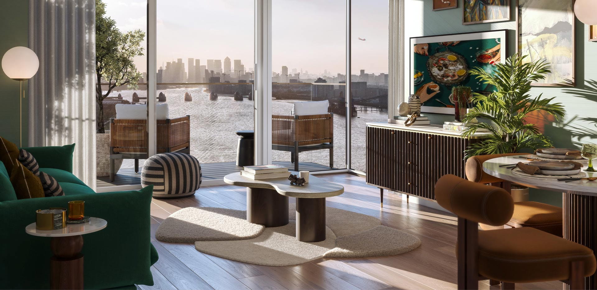 Royal Arsenal Riverside, Lantern Wharf, Interior, Living Room