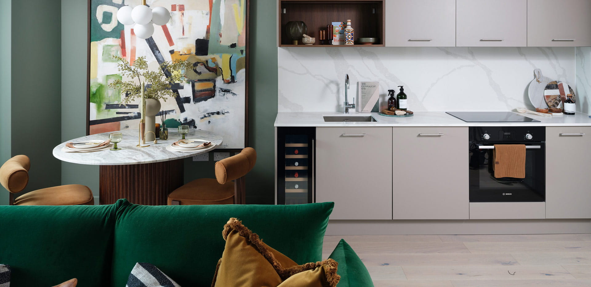 Royal Arsenal Riverside, Lantern Wharf, Interior, Living / Kitchen