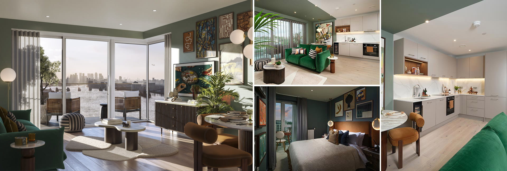 A montage of images from Royal Arsenal Riverside