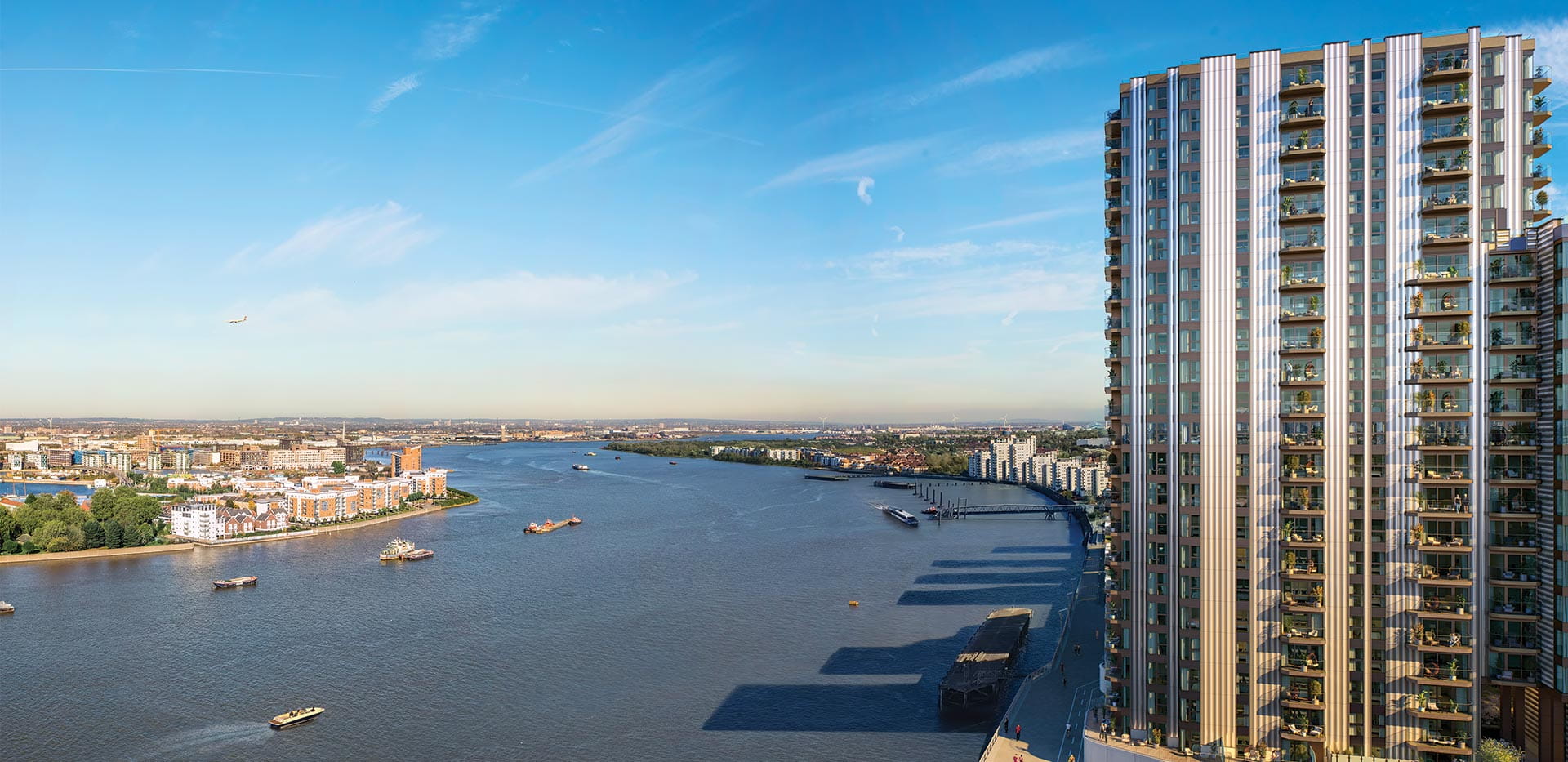 Exterior image of balcony view overlooking London