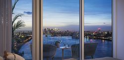 Exterior image of balcony view overlooking London