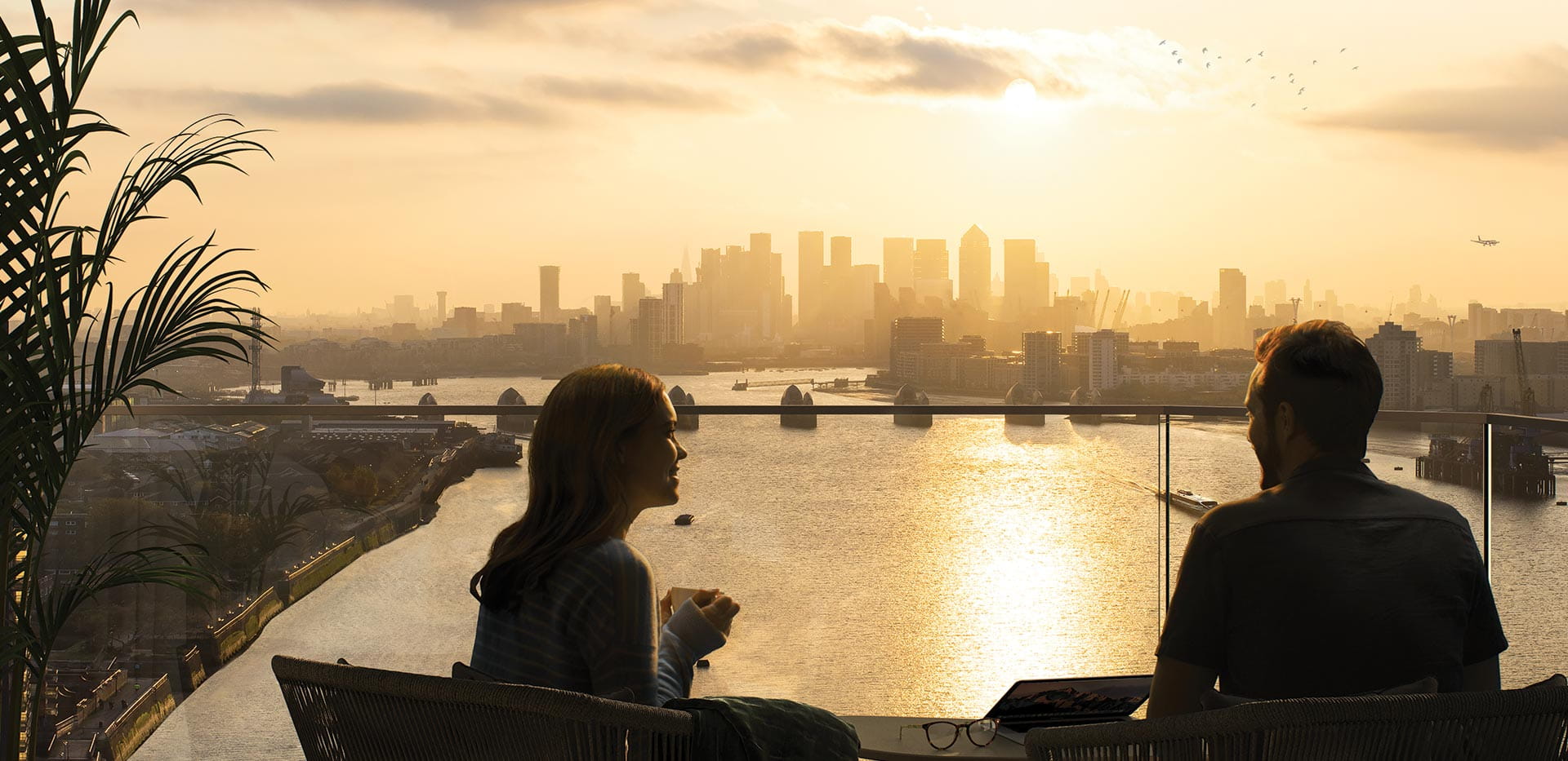 Exterior image of balcony view overlooking London