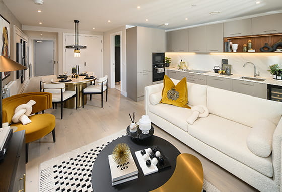 Image of a living area within a Seafarers Wharf showhome