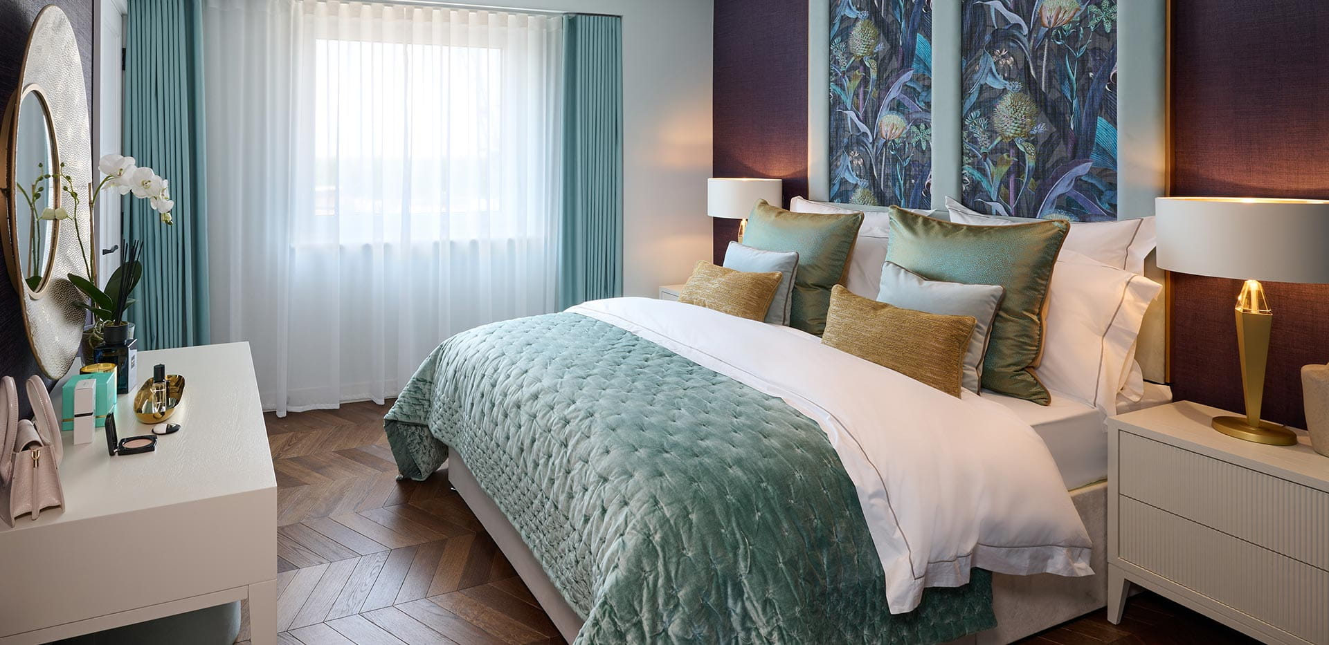 An Interior Shot of Royal Exchange Show Apartment Bedroom