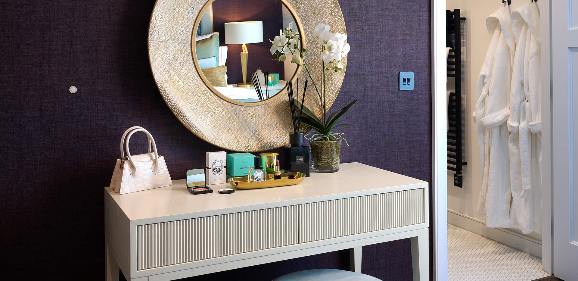 An Interior Shot of Royal Exchange Show Apartment Bedroom Dresser