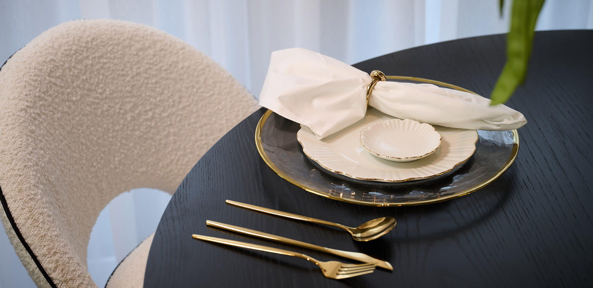 An Interior Shot of Royal Exchange Show Apartment Dining Table
