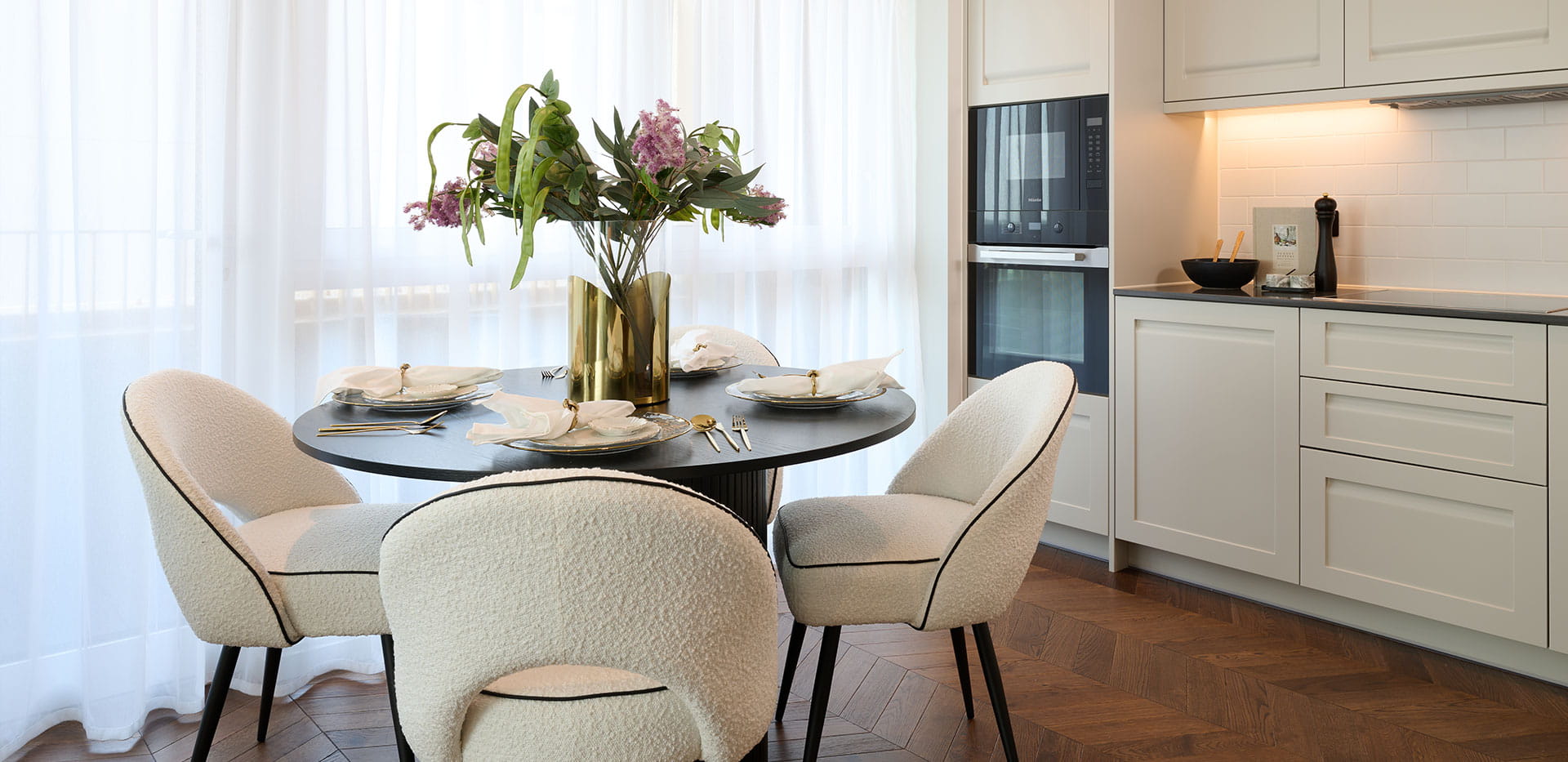 An Interior Shot of Royal Exchange Show Apartment Dining / Kitchen