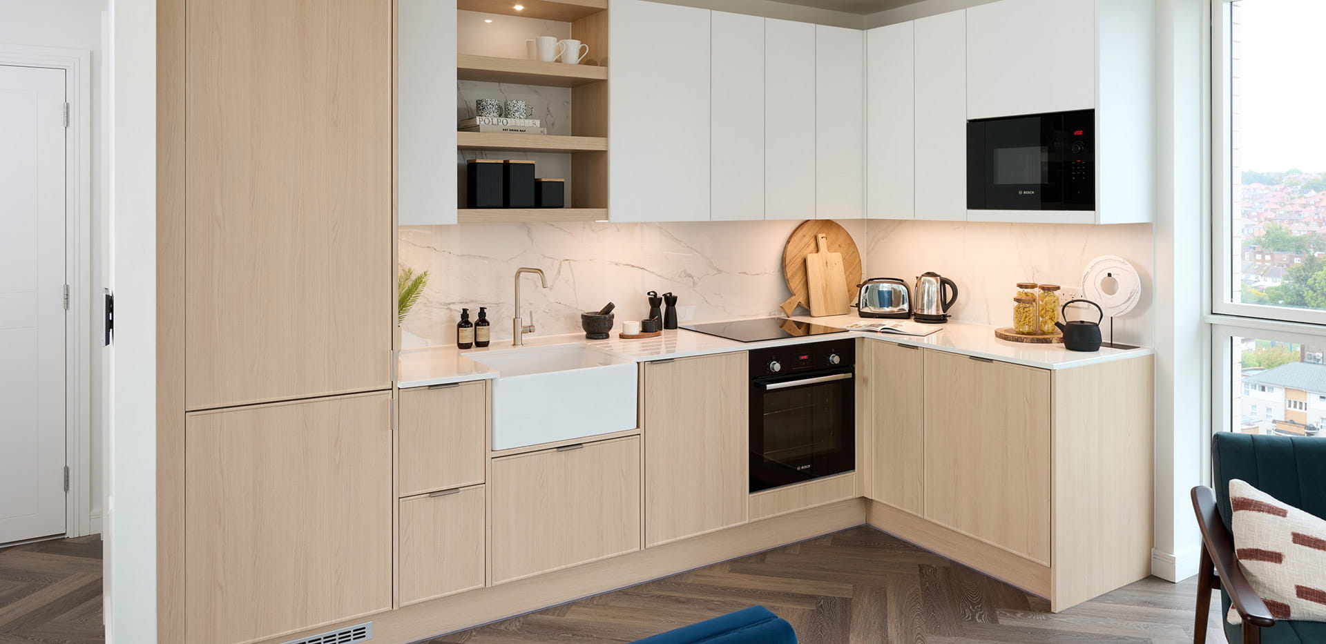 An interior kitchen image from a showhome at Bower House