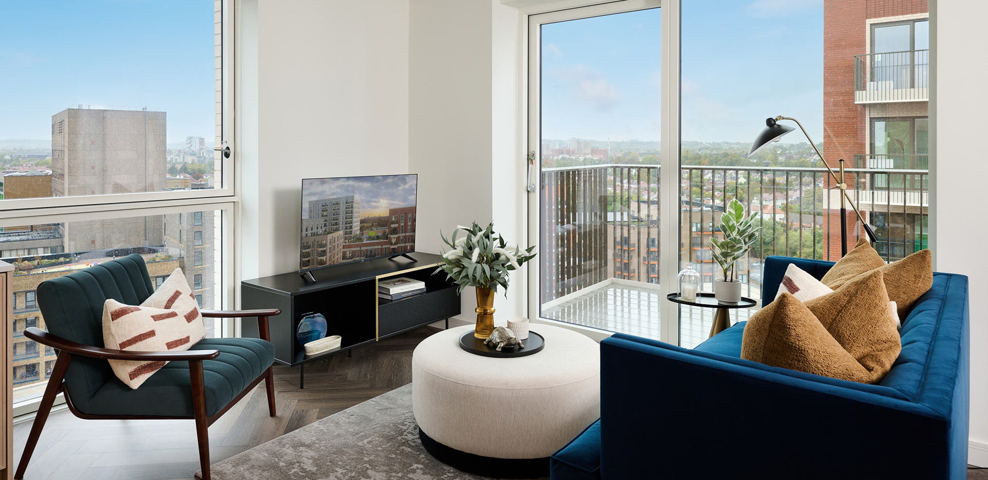 An interior living area image from a showhome at Bower House