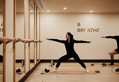 Workout class at The Silk Club