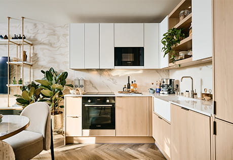 An interior kitchen image at a Bower House showhome