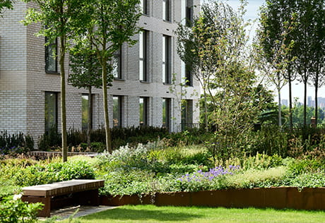 An exterior image of the Silkstream development
