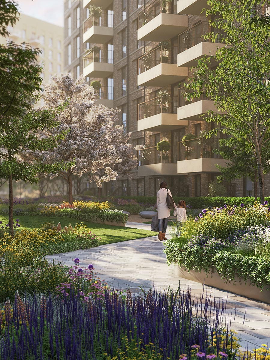 Silkstream, Podium Gardens