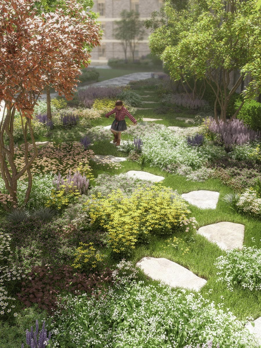 Silkstream, Podium Gardens