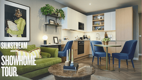 An interior image of a One Bedroom Apartment at Silkstream