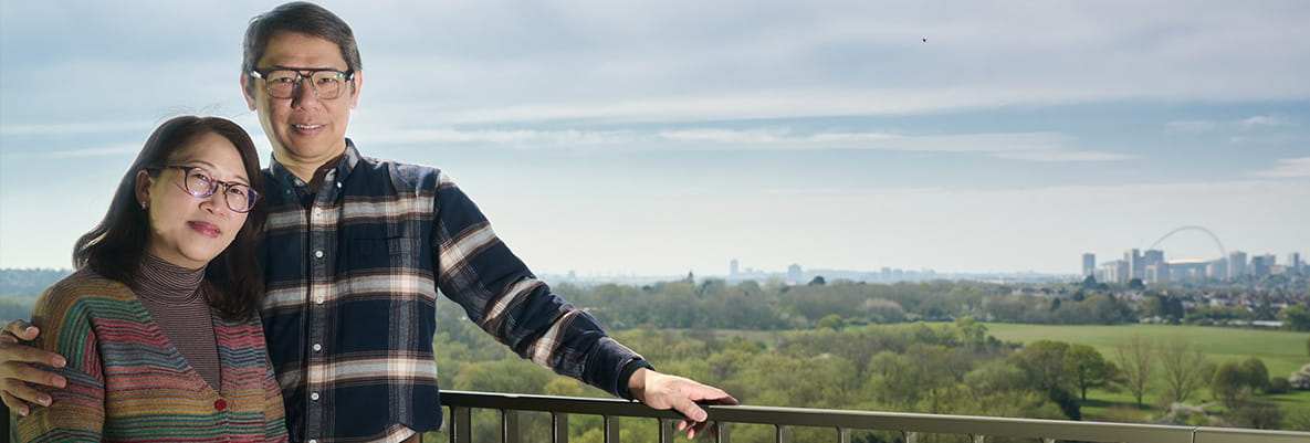 An image of the family moving from Hong Kong