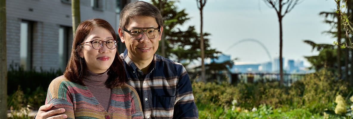 An image of the family moving from Hong Kong