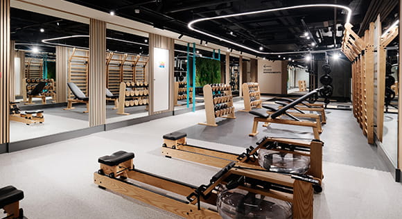 An image of the gym at The Silk Club