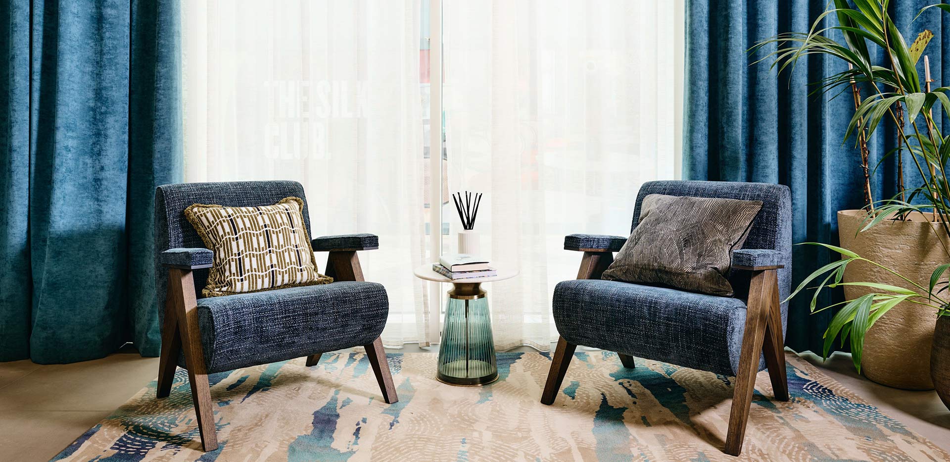 Lindley House lobby seating areas