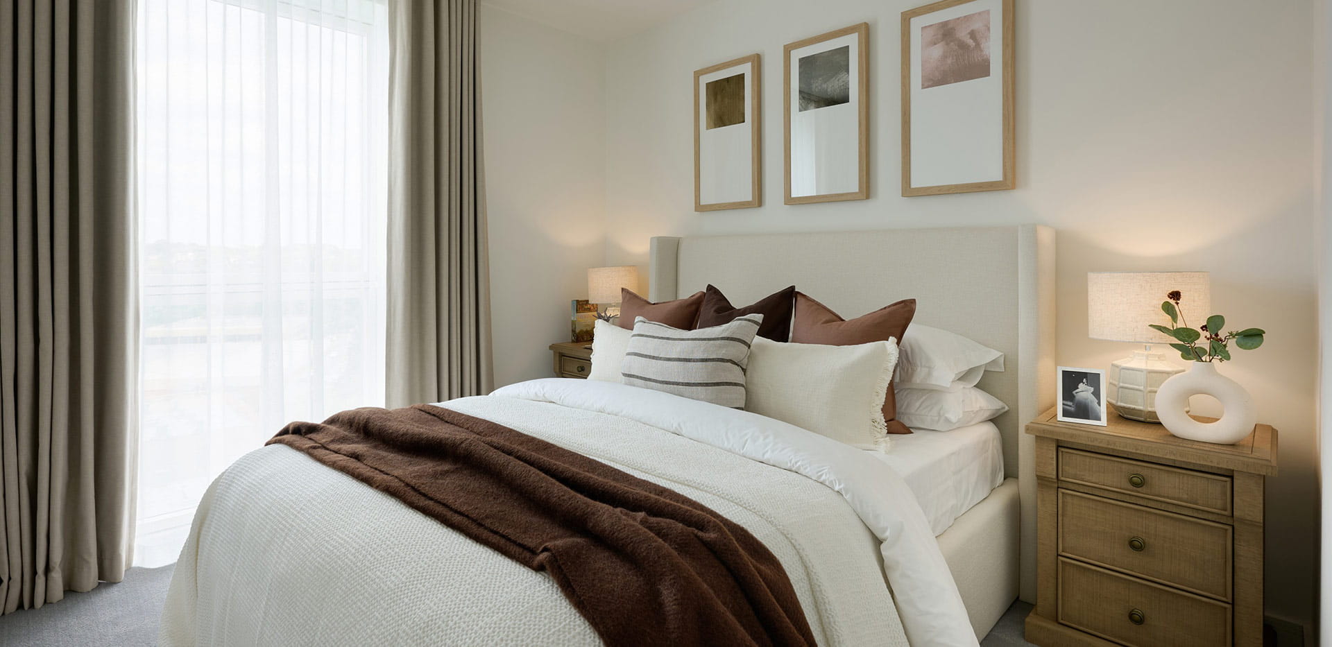 An interior bedroom image within a Silkstream showhome