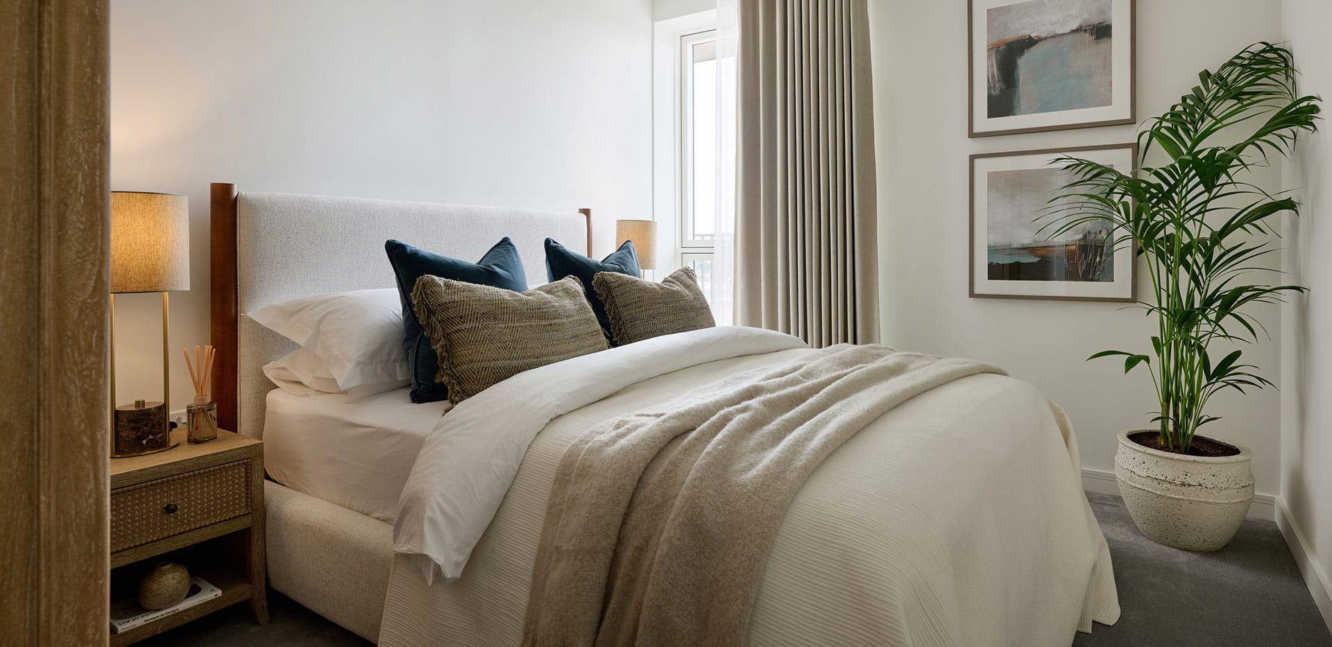 An interior bedroom image within a Silkstream showhome