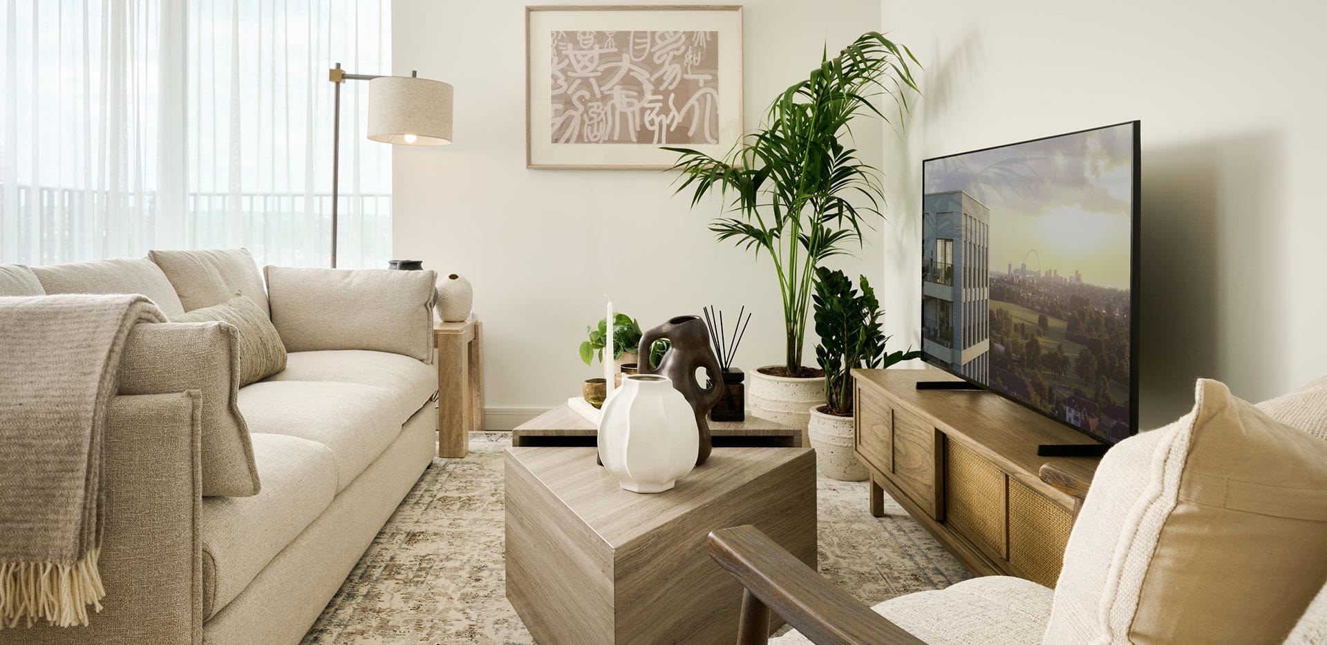 An interior living room image within a Silkstream showhome