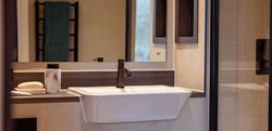 Interior image of bathroom sink within the ensuite
