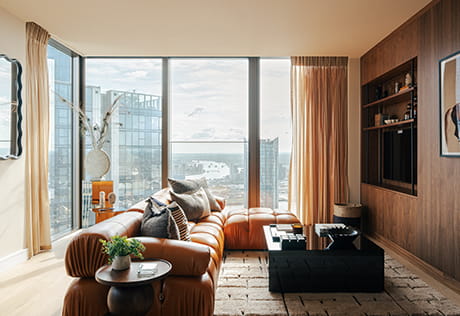 An interior Living Area image from South Quay Plaza